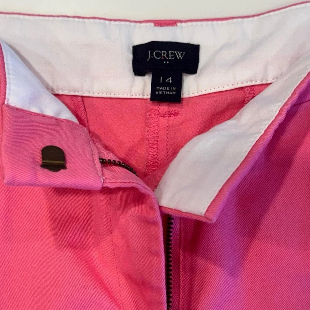 J.Crew Pink Cotton Chino Shorts Size 14 Preppy Summer - Picture 2 of 8